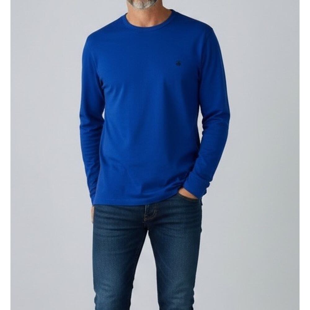 Brooks Brothers Royal Blue Long Sleeve Crewneck T-Shirt Comfort Sport Preppy XL